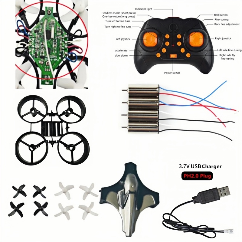 Rc Helicopter Tool Kit - 完全DIYドローンキット 2.4G 6軸ジャイロ ヘッドレス 3Dロール Eachine