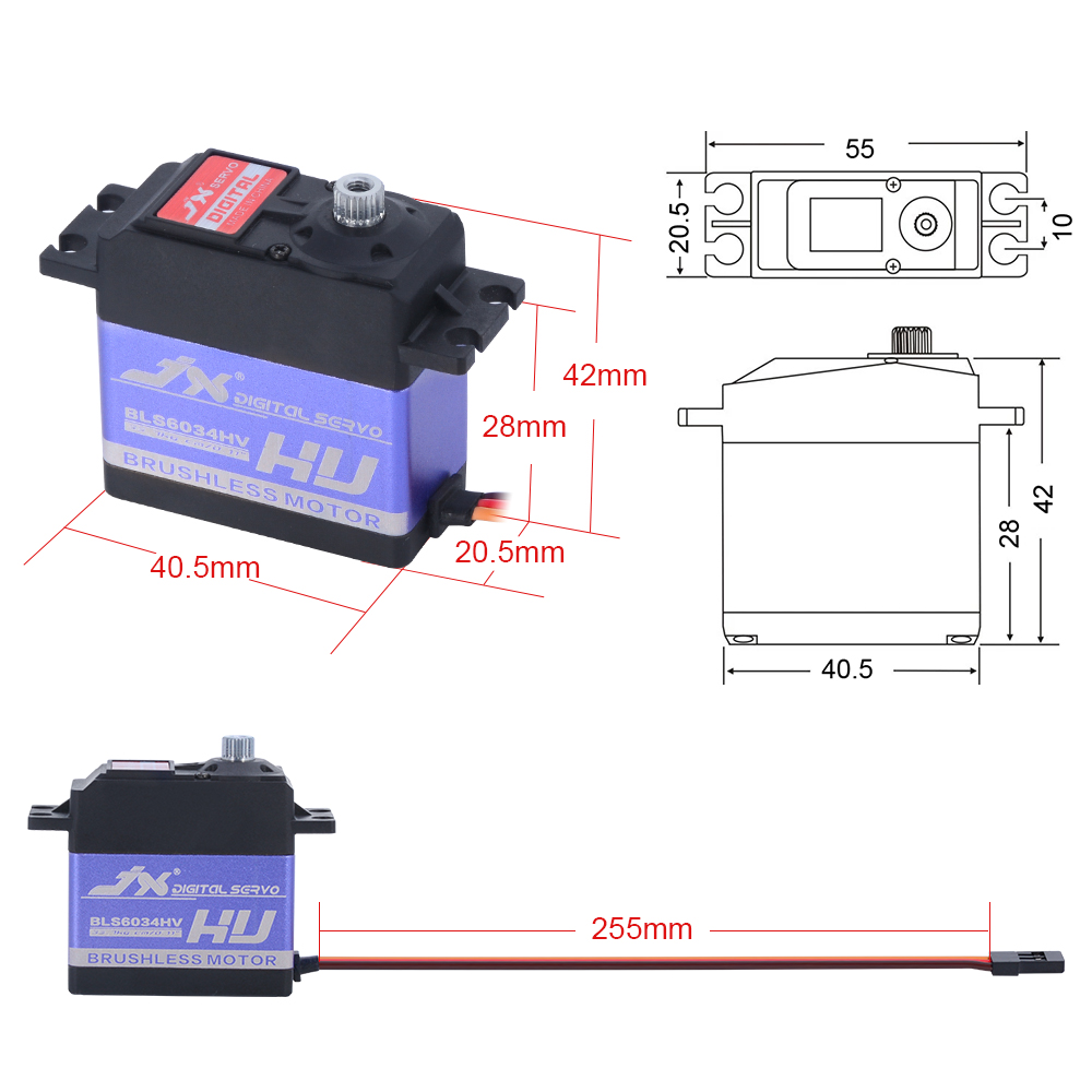 JX BLS6034HV 60g 33kg ブラシレスデジタ - Rc Helicopter Servo のレビューと価格
